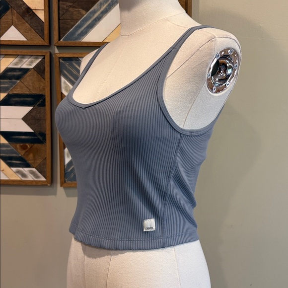 Vuori Blue Ribbed Tank Top - Picture 2 of 7